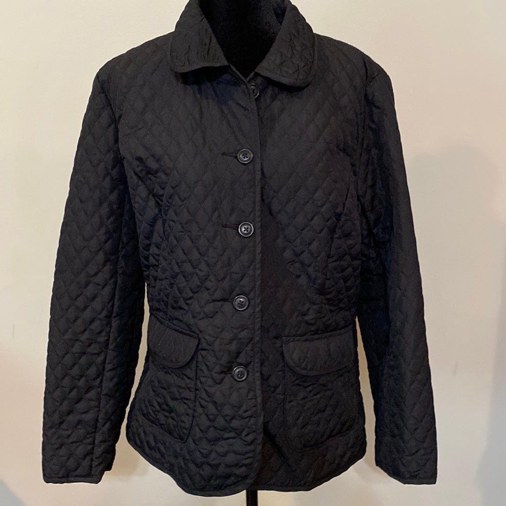 St. John’s Bay size large quilted jacket. Black button up